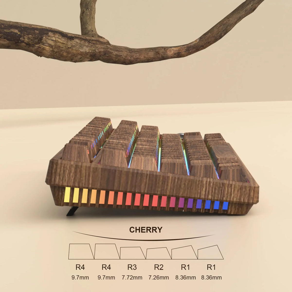 Wood Grain Mechanical Keyboard