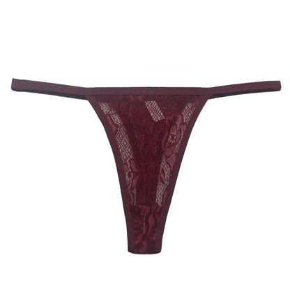 5 Pcs/lot Low Waist Lace Panties Sexy Underwear M-XL Transparent Underpants Lace Comfortable Thongs Ladies Lingerie