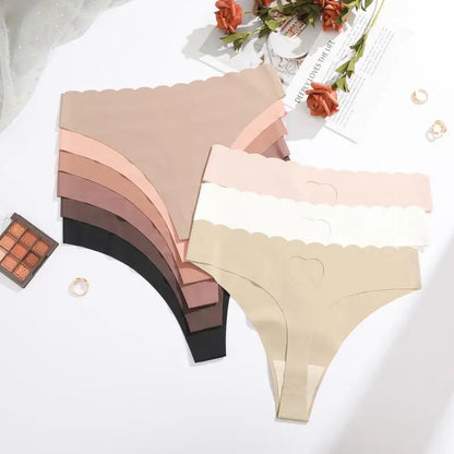 Solid Color Seamless Low Waist Soft Panties