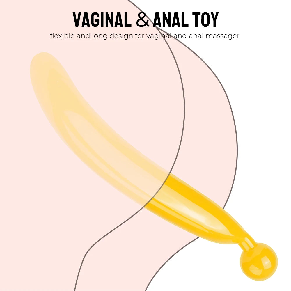 Soft Silicone Banana Dildo Plug