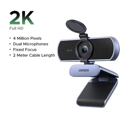 Full HD Webcam with Clear Audio Mic