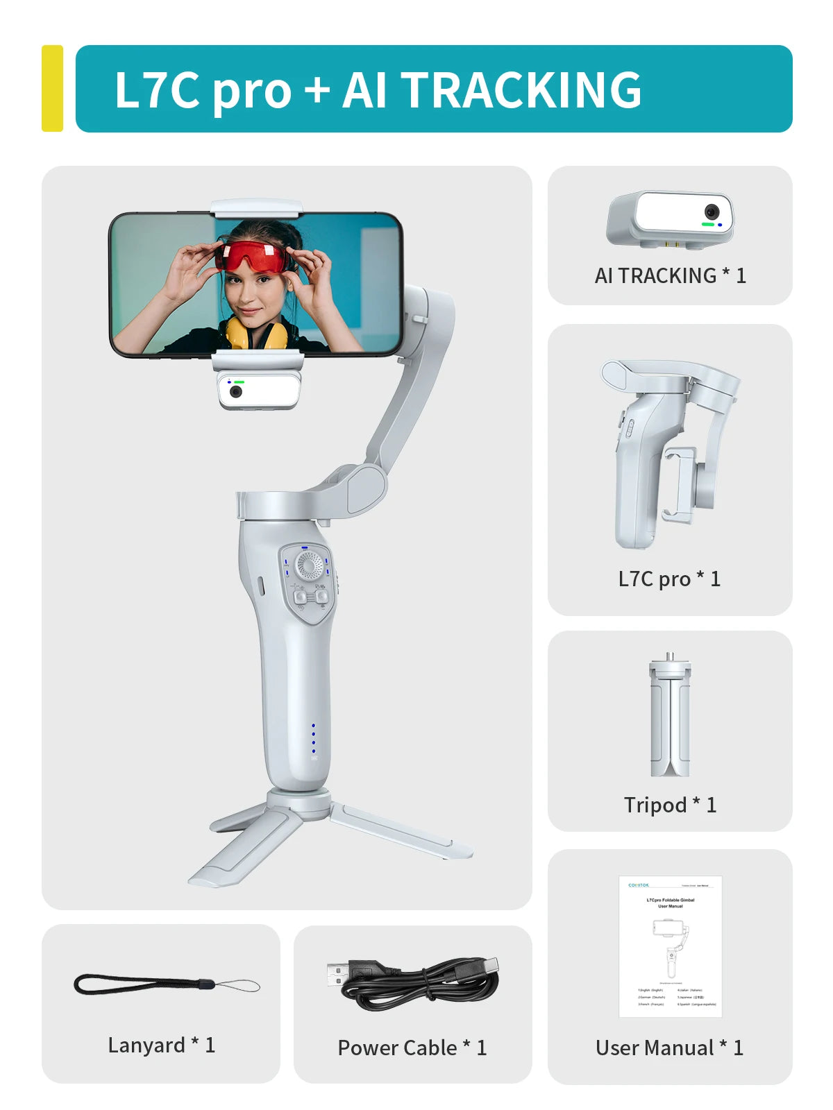 AI Face Tracking Premium Gimbal