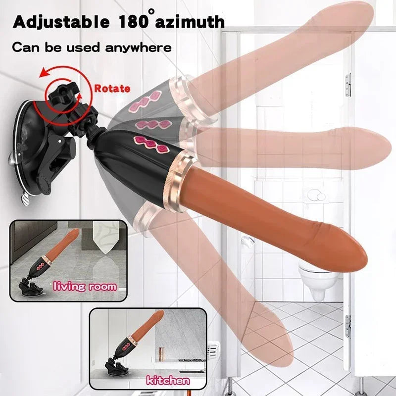 Telescopic Rotary Vibrator with Suction Cup