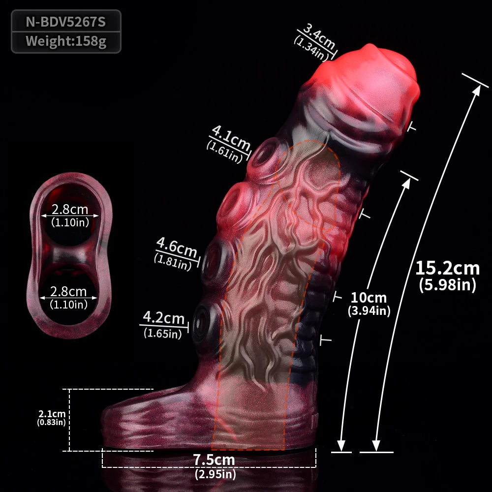 Vibrating Silicone Sleeve Extender – Multi-Mode