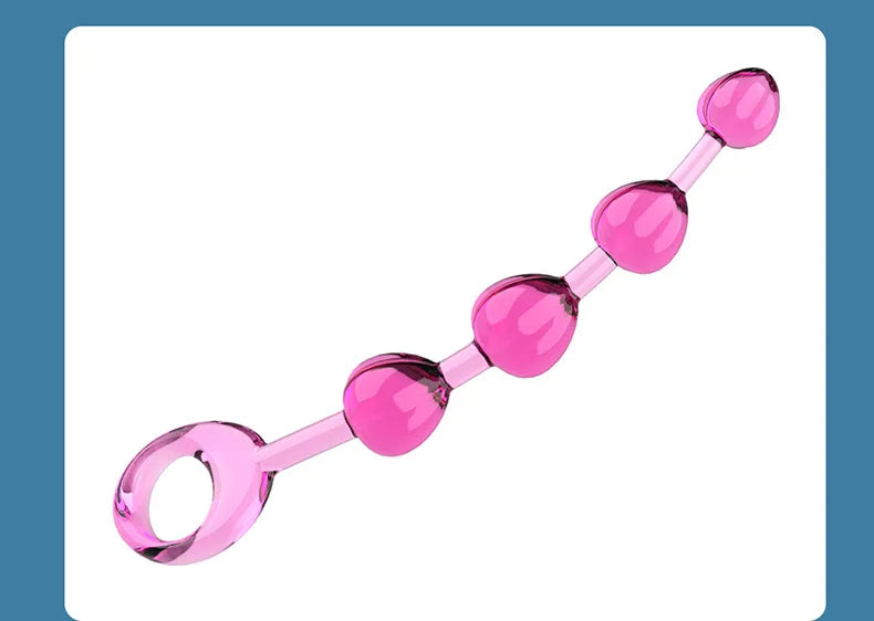 Anal Stimulator Ball Beads Butt Plug Masturbation Crystal Sex Toy for Beginners Man Women Couples Anus Masturbator  Massager