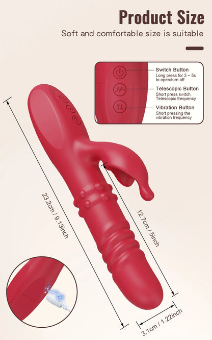 Remote Control Thrusting Dildo Vibrator