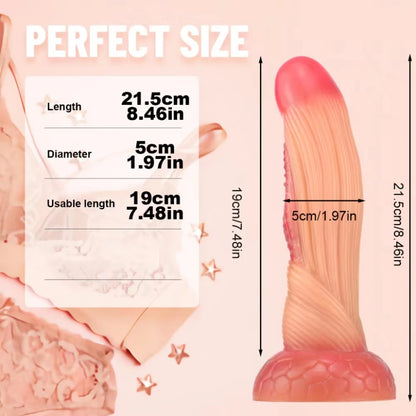 Monster Silicone Dildo with Suction Cup — 4 Colours