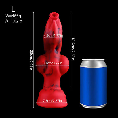 Wolf Dog Knot Fantasy Dildo — Liquid Silicone 4 Sizes