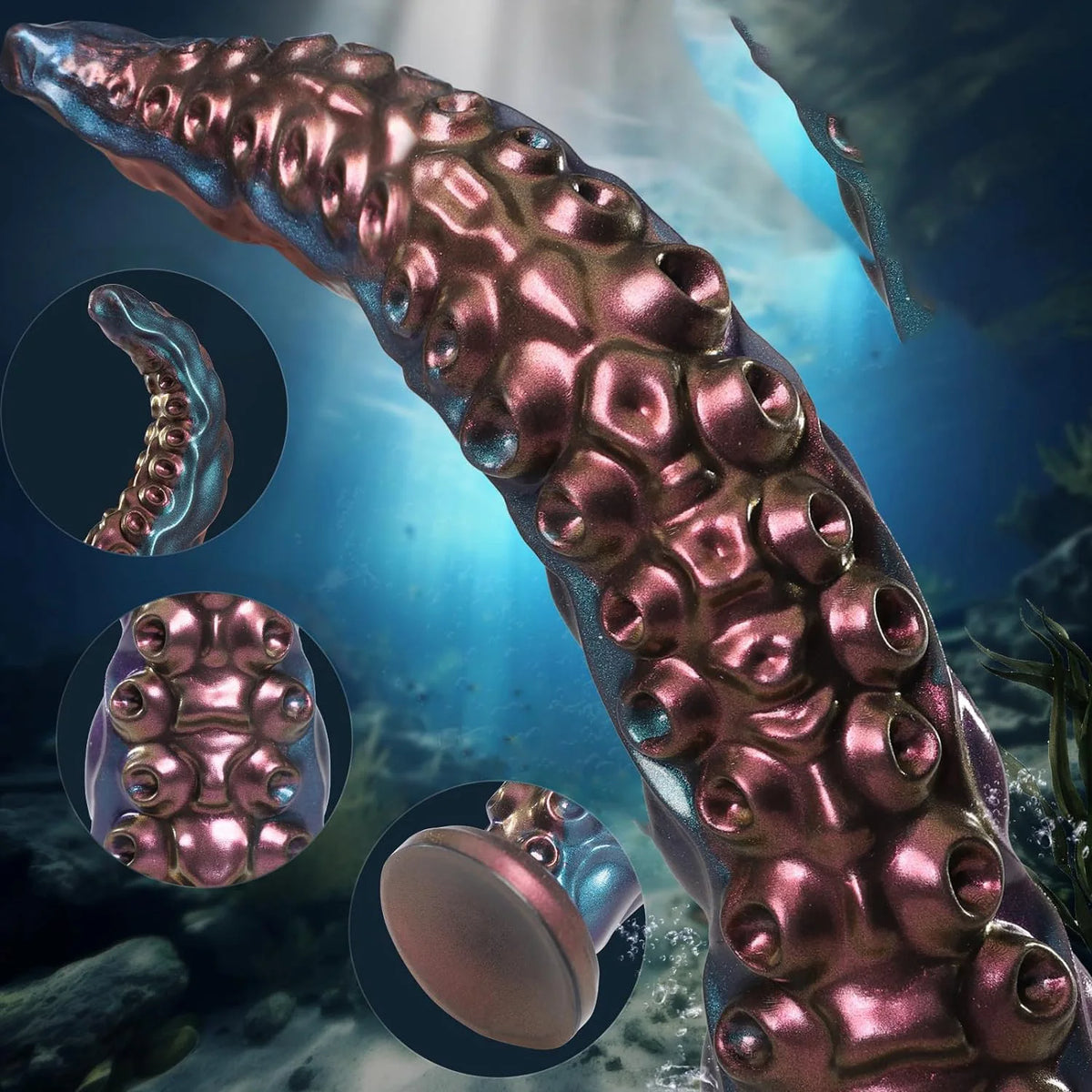 Flexible Tentacle Fantasy Silicone Dildo — 2 Colours