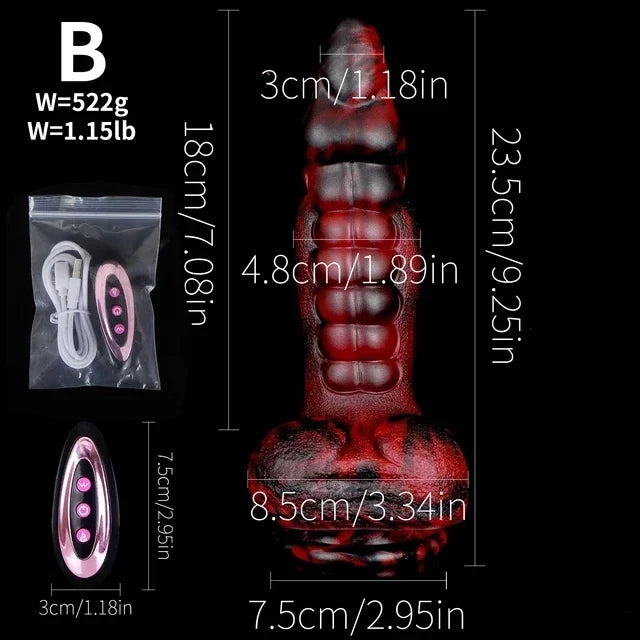 Heating Alien Monster Vibrator — Warming Liquid Silicone