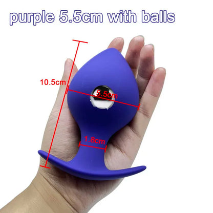 Hard Silicone Anal Training Plug — Progressive 5 Sizes