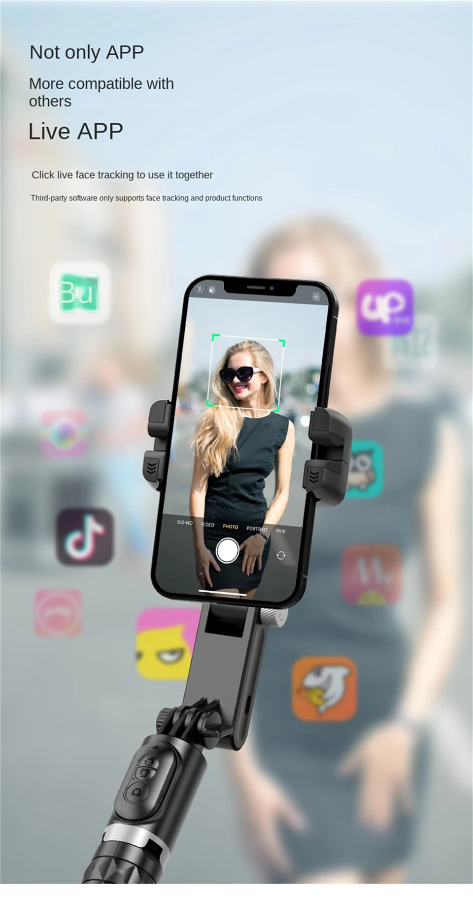 AI Adjustable Angle Smartphone Gimbal