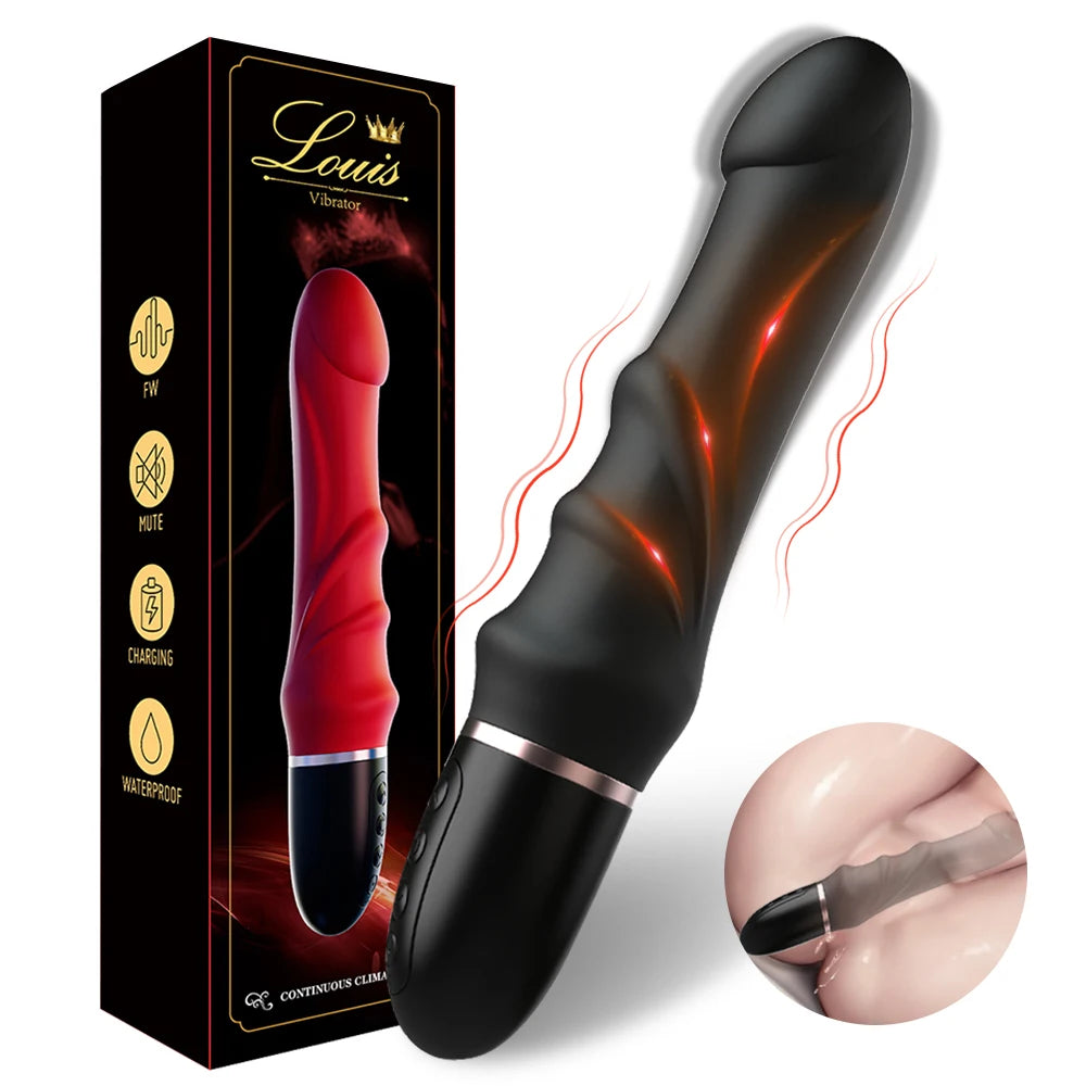 Powerful Silicone Thrusting Dildo Vibrator