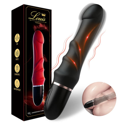 Powerful Silicone Thrusting Dildo Vibrator