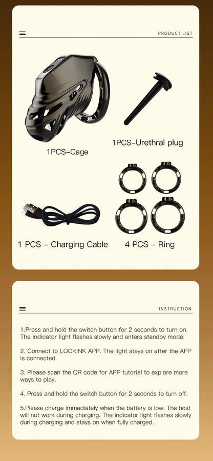 Smart App Controlled Chastity Cage