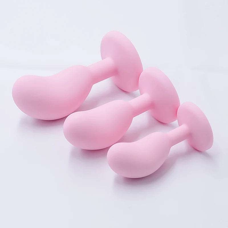 Silicone Anal Plug Anal Dildos Small Pea Shaped Butt Plug Crystal Base Sex Stopper Adult Toys Anal Toys Sex Toys For Woman
