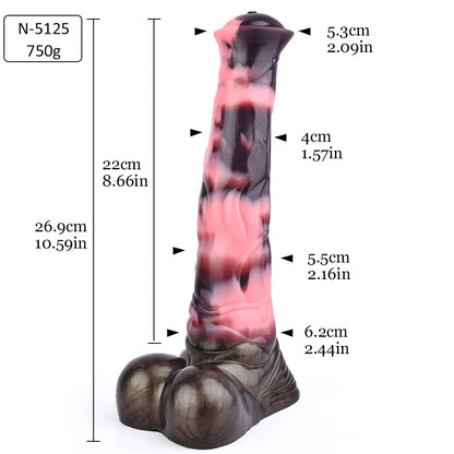 Fantasy Horse Knot Silicone Dildo — Premium Liquid Silicone