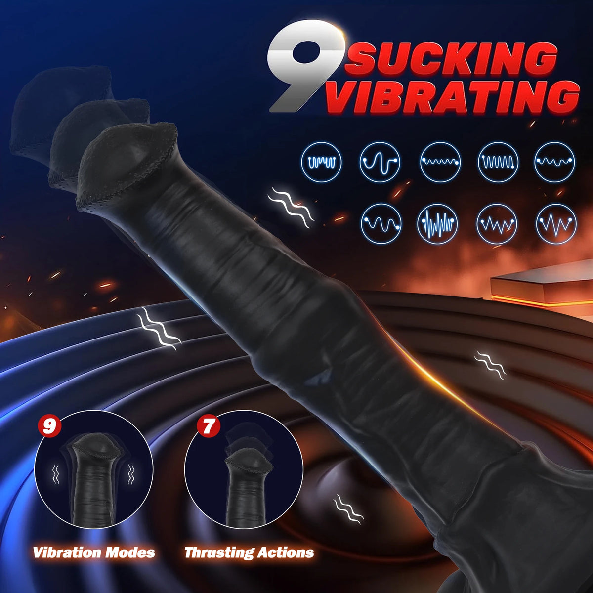Thrusting Horse Dildo — Remote Control Liquid Silicone