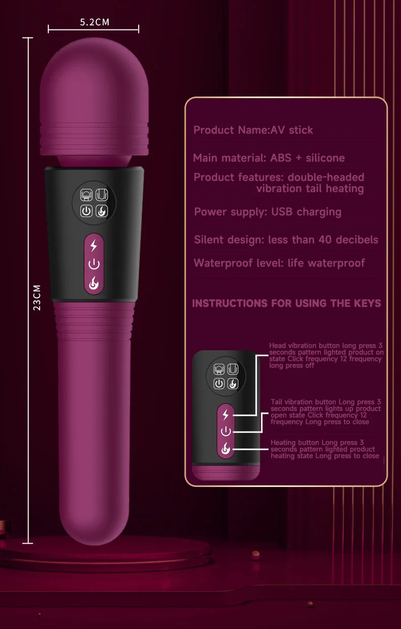 Lay-on Magic Wand Vibrator