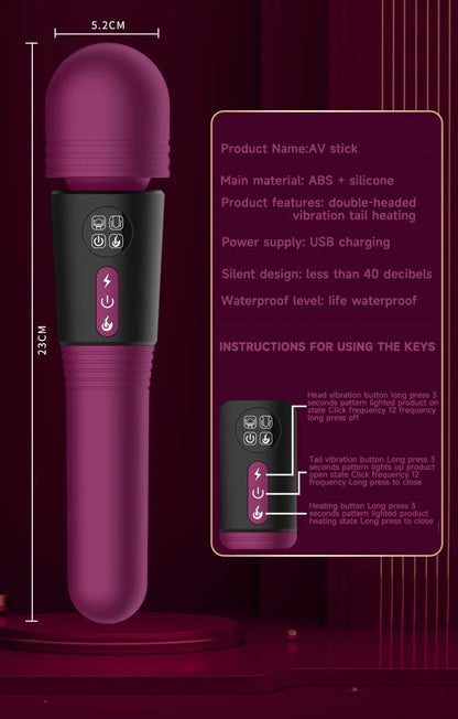 Lay-on Magic Wand Vibrator