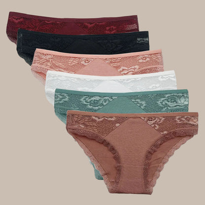 Lady Underwear 5 PCS/SET Sexy Lace Underpants Fashion Female M-XL Women Panties Cotton Briefs