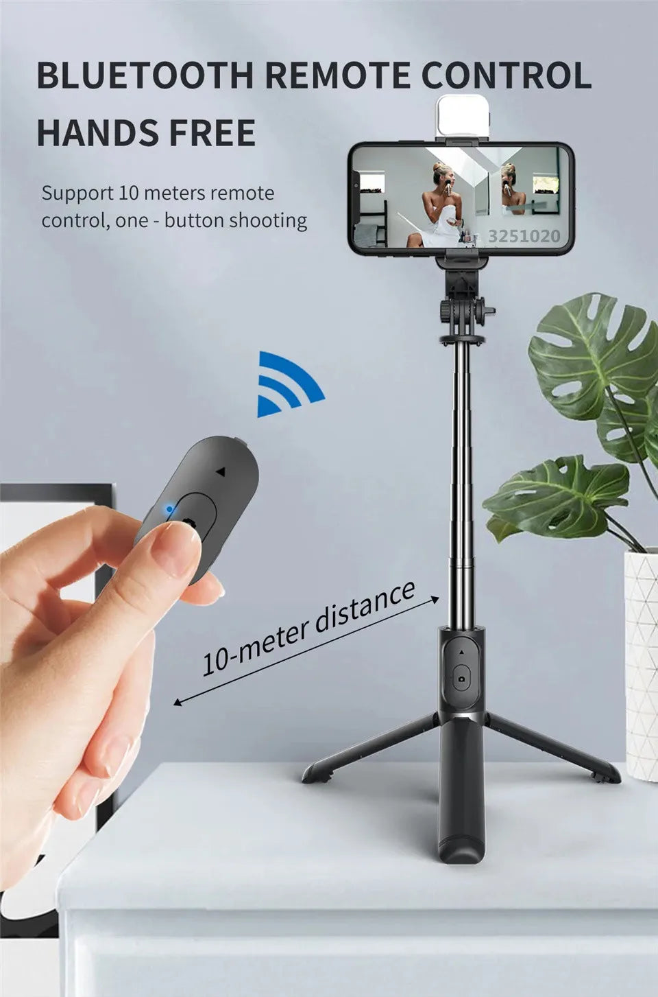 LED Anti-Shake Vlogging Tripod