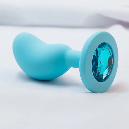 Silicone Anal Plug Anal Dildos Small Pea Shaped Butt Plug Crystal Base Sex Stopper Adult Toys Anal Toys Sex Toys For Woman