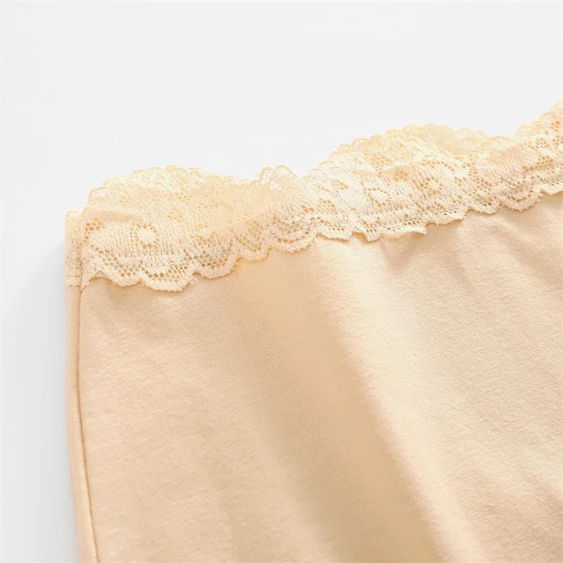 6Pcs/Set Women's Panties Sexy Lace Cotton Boyshorts Seamless Solid Color Comfortable Breathable Underwear Female Sports Boxers