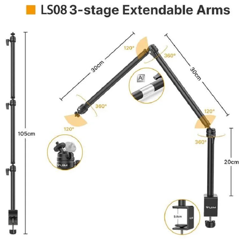 Live Streaming Arm Mount Tripod