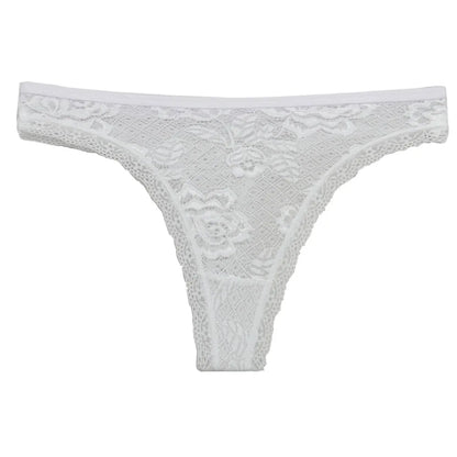5 Pcs/Set Women's Underwear M-XL Sexy G-string Floral Transparent Female Underpants Lingerie Lace Thongs Woman Panties