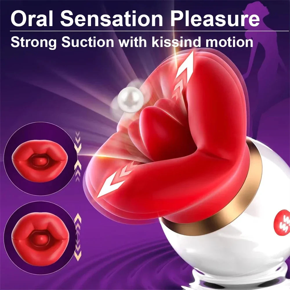 Rose Mouth-Shaped Vibrator Clitoral