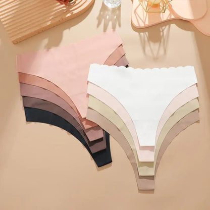 Solid Color Seamless Low Waist Soft Panties