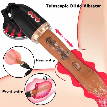 Telescopic Rotary Vibrator with Suction Cup