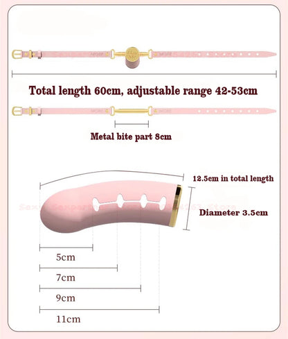 Silicone Open Mouth Gag with Adjustable Strap