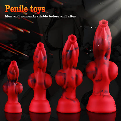 Wolf Dog Knot Fantasy Dildo — Liquid Silicone 4 Sizes
