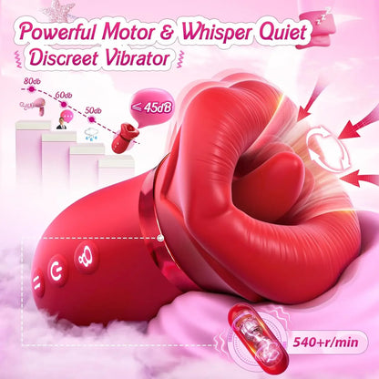 Rose Mouth-Shaped Vibrator Clitoral