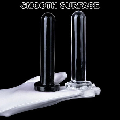 Smooth Test Tube Anal Plug Transparent Buttplug G-spot Stimulate Prostate Massager Sex Toy for Man Crystal Anal Dildo for Woman