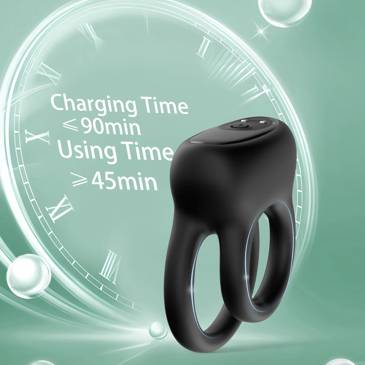 Single ring male charging lock precision ring physical silicone USK-C24 double silicone ring adult Vibrators sexo para hombre