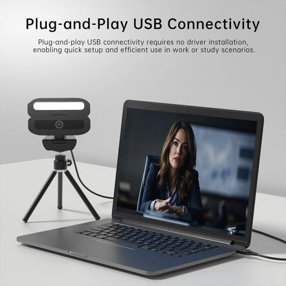 LED Lights Autofocus 4k Webcam