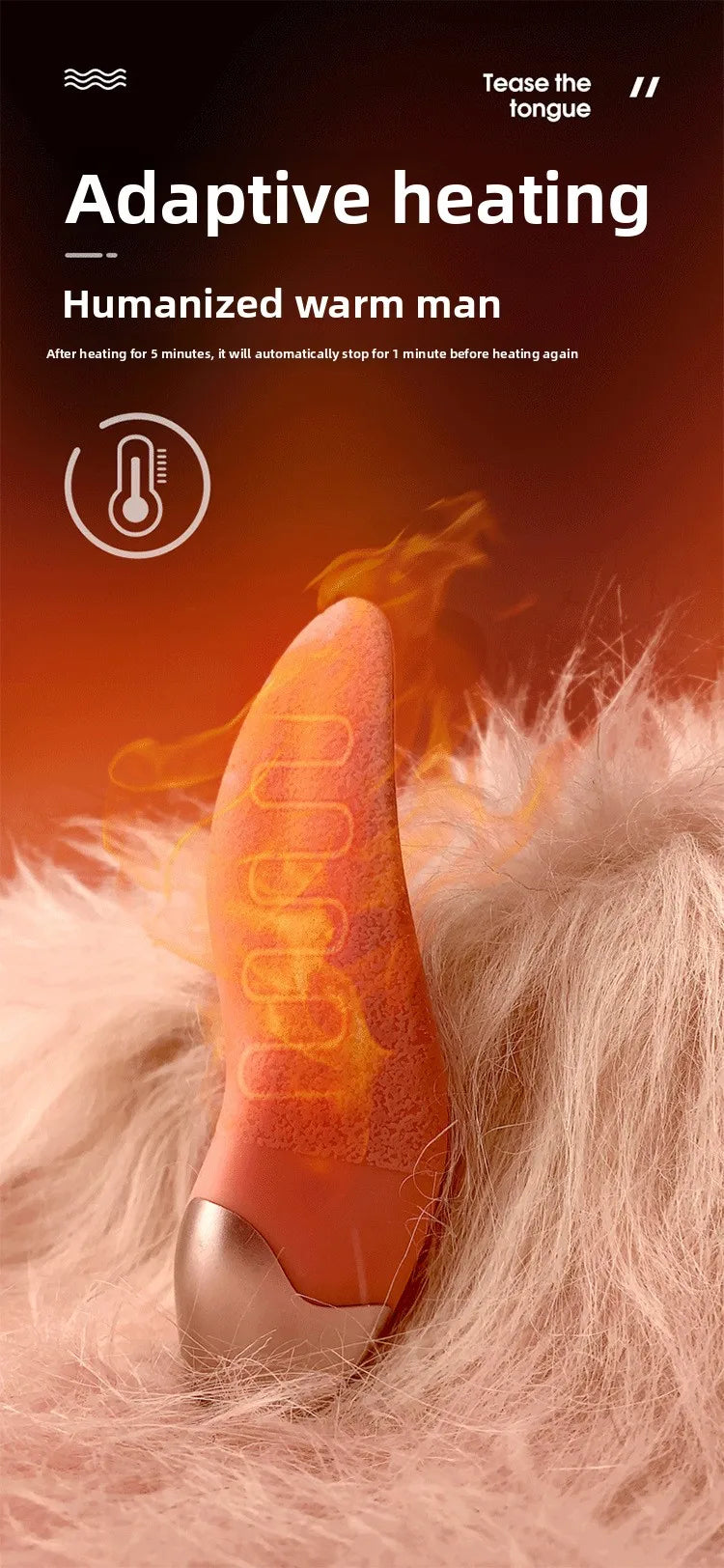 Tongue Licking Dildo Vibrator