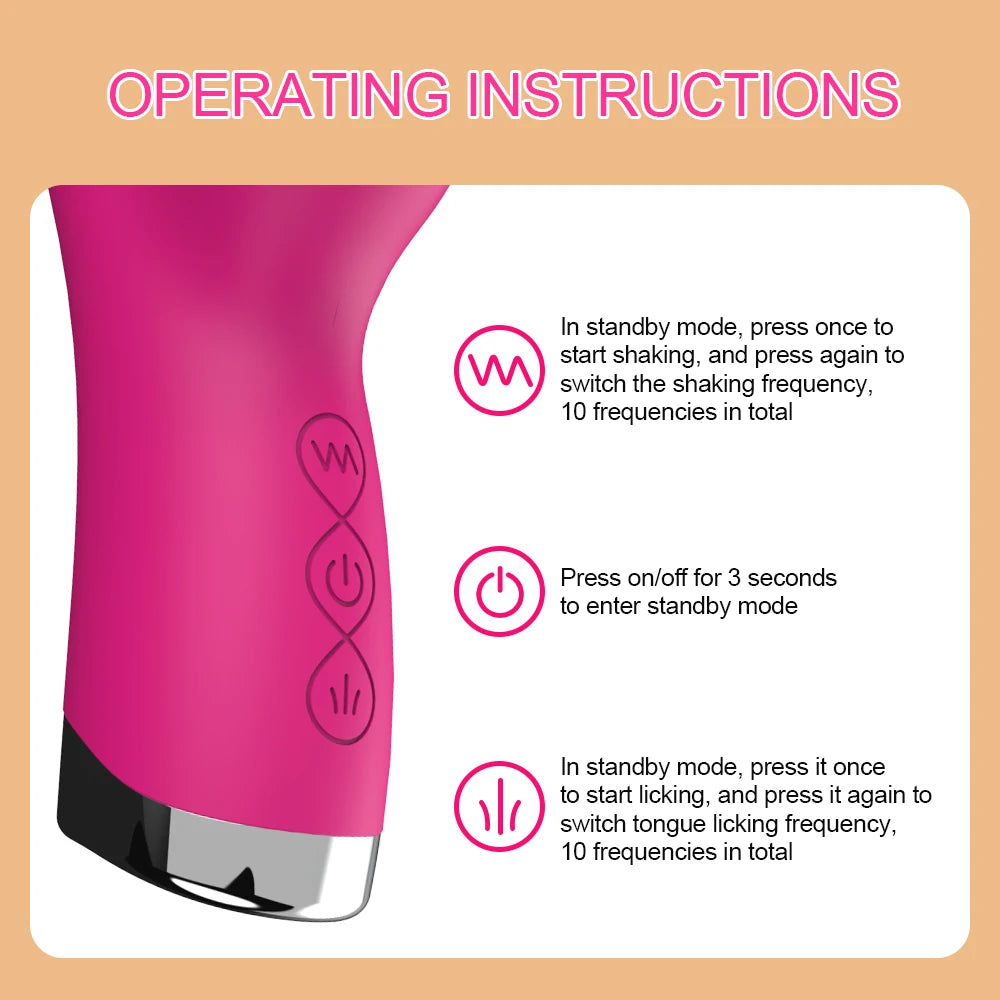 10 Tongue Licking Modes Vibrator