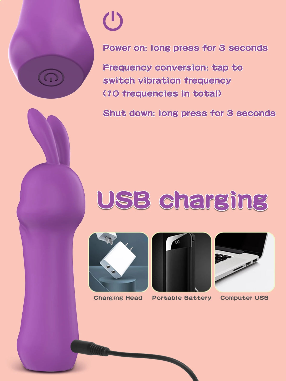 Carrot Rabbit Vibrator — Dual Suction and G-Spot