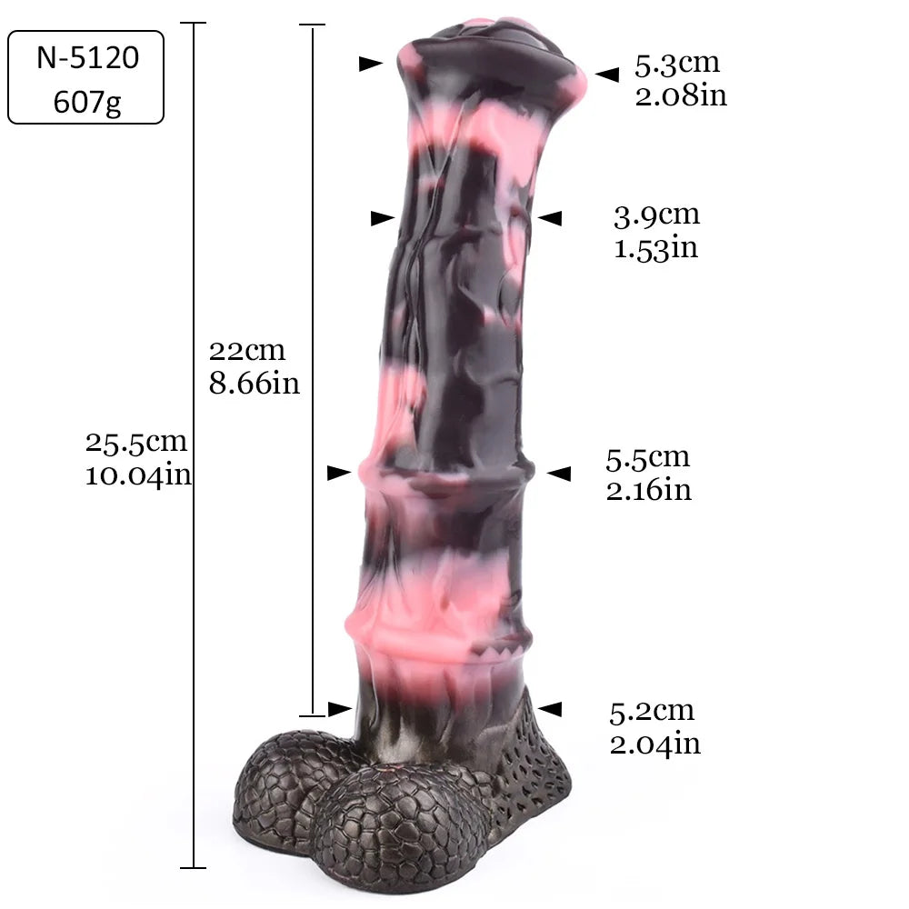 Fantasy Horse Knot Silicone Dildo — Premium Liquid Silicone