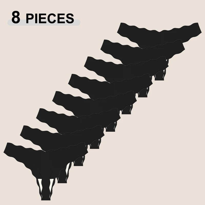 New 8Pcs/Set Women's Traceless Panties Soft Comfortable Thongs Sexy Solid Color Wavy Edge G-Strings Female Breathable Underpants