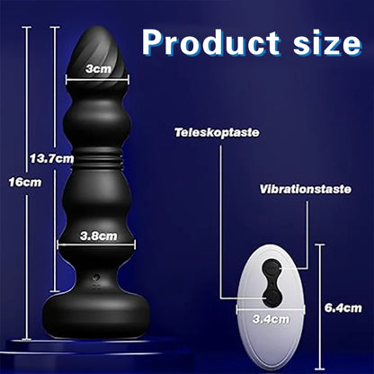 Telescopic Anal Plug Vibrator — Wireless Remote Control