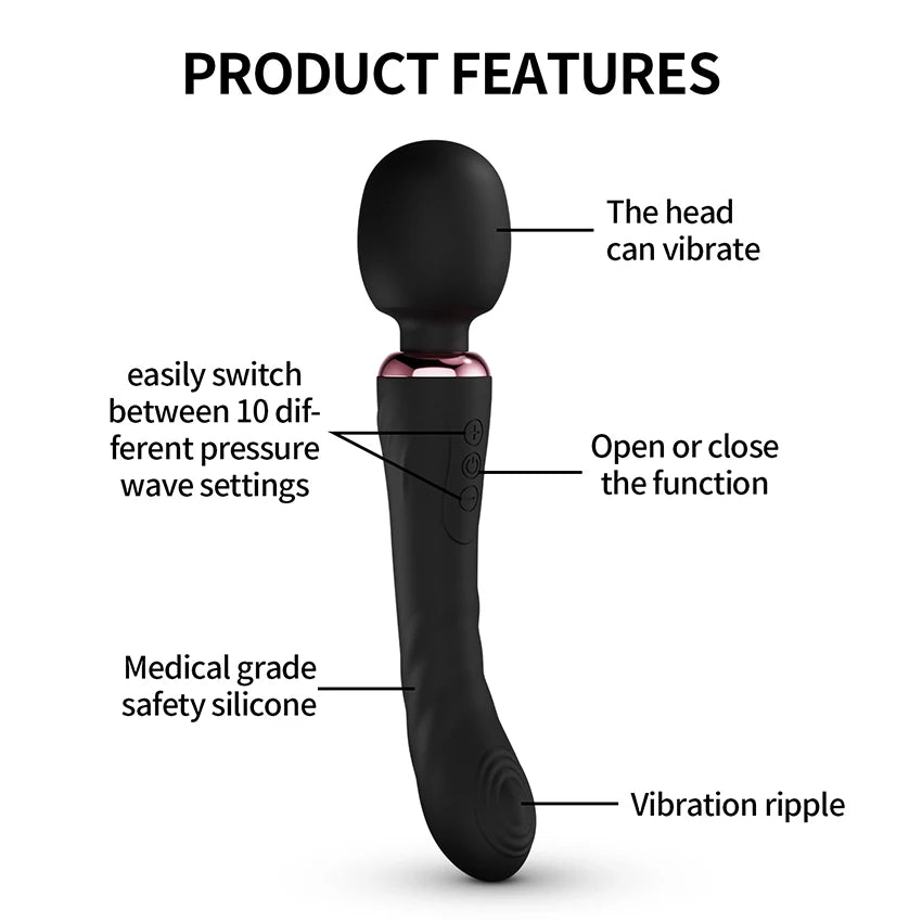 10-Frequency Magic Wand Vibrators