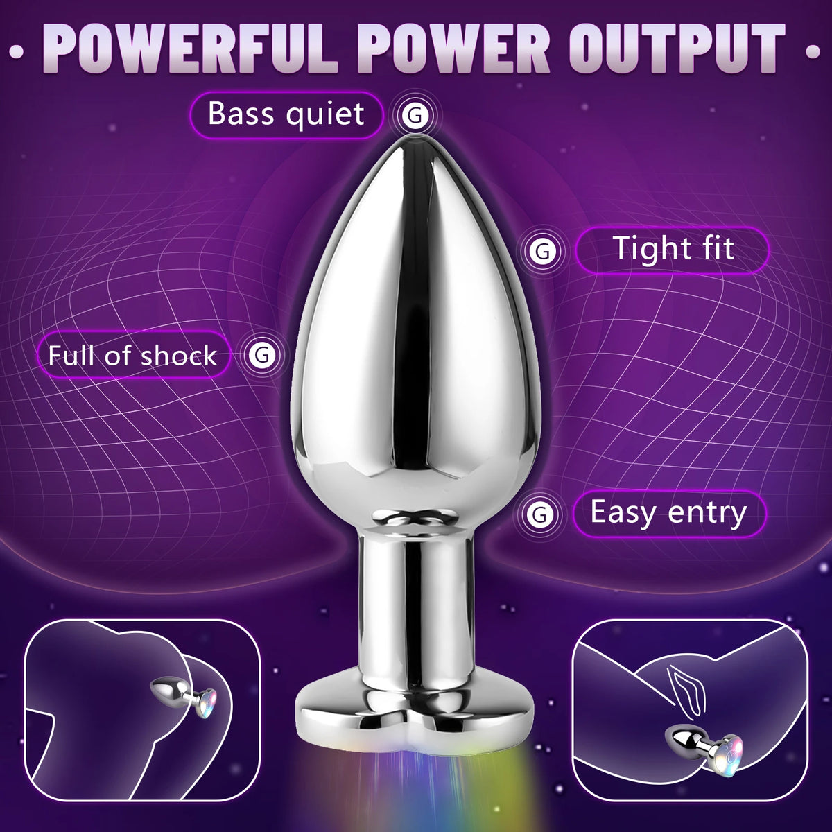 Smart Vibrating Metal LED Plug