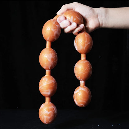 Extra-Long Soft Silicone Beaded Plug