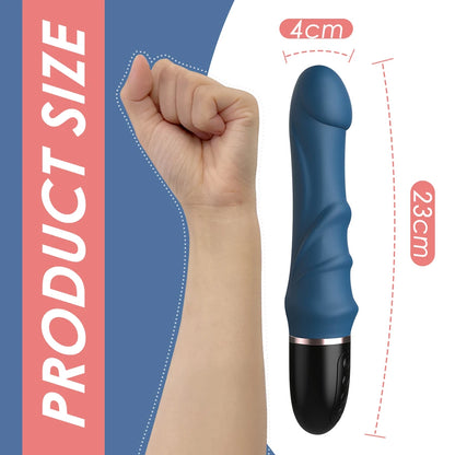 Powerful Silicone Thrusting Dildo Vibrator