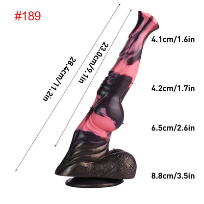 Silicone Fantasy Knot Horse Dildo — 5 Sizes M to XXL